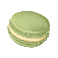 Sweet macaron illustration isolated on white background.