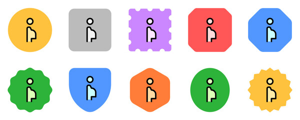 Editable pregnant woman priority seat vector icon. Part of a big icon set family. Perfect for web and app interfaces, presentations, infographics, etc