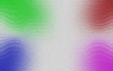 Wavy RGB Color Bands with Grain Texture abstract