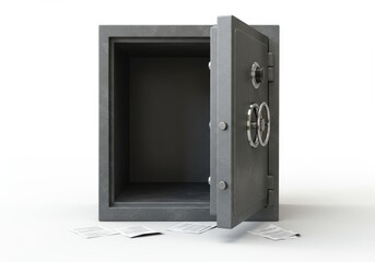 The Empty Safe A wide open safe with nothing inside bankruptcy