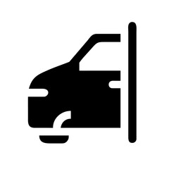 Car crash icon, symbolizing road accident scene