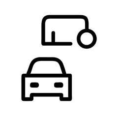 Car sharing service icon for transportation needs