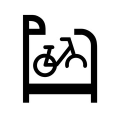 Illustration of a bicycle parking sign