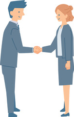 握手するビジネスマンのイラスト