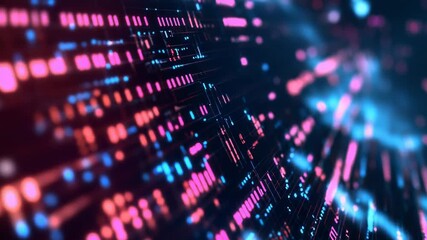 Digital data streaming in abstract futuristic network background - Powered by Adobe