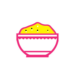 Bowl of yellow mashed potatoes