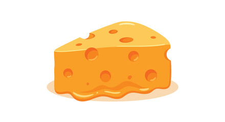 A Delicious Wedge of Swiss Cheese with Holes.