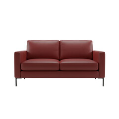 Red sofa Isolated on transparent background