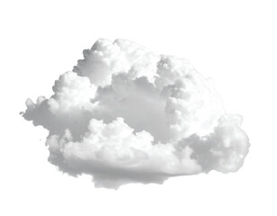 white cloud on transparent background, png