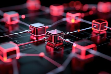 Visualizing blockchain technology connected blocks and their impact on digital security in modern networks