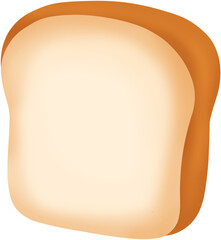 A bread sliced bakery on isolated transparent background
