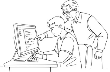 The older and younger generations are learning programming and code together. The concept of retraining and changing careers due to automation.
