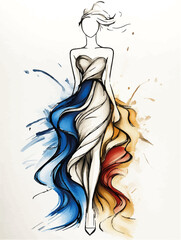 Aus der Serie: Design, Fashion und Modells, Entwürfe und Skizzen
