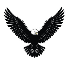 Majestic Bald Eagle with Wings Spread Wide