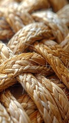 Close-up of intricate woven natural fibers