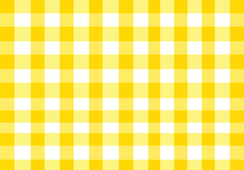 Seamless yellow and white gingham pattern fabric texture background design, ideal for a vintage picnic tablecloth