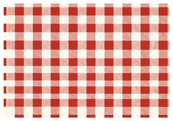 Red and white gingham seamless textile pattern for picnic backdrop