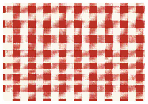Red and white gingham seamless textile pattern for picnic backdrop
