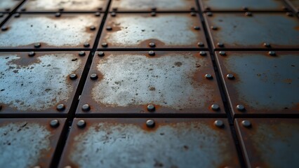 Rustic Metal Texture Background, Weathered Steel Plates