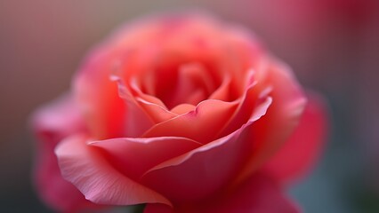Closeup Pink Rose Flower Petals Soft Focus Macro Photography