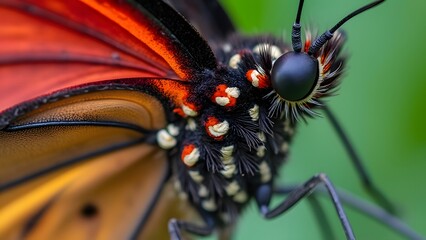 Extreme Closeup Butterfly Macro Photography Vibrant Wings Insect Nature