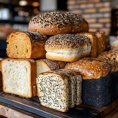 Artisan Bread Selection Bakery Fresh Loaves Variety
