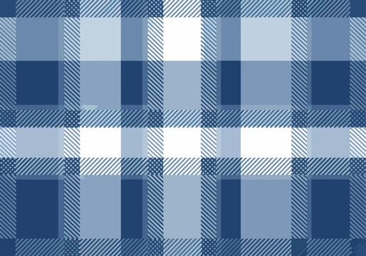 Seamless blue plaid tartan textile pattern design texture