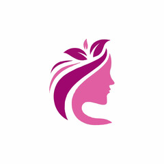 woman face with flower