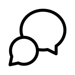 Chat black line vector icon