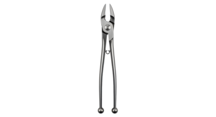 Isolated silver orthodontic pliers, dental tool, useful for shaping and manipulating wires