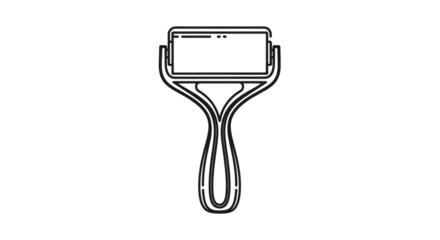 Isolated facial massage roller tool, skincare accessory for beauty therapy, contouring face