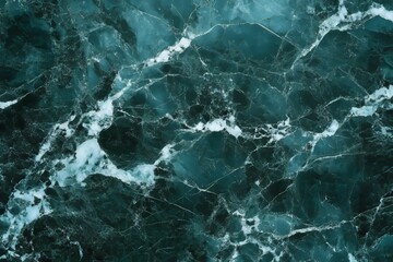 Naklejka premium Elegant Dark Green Marble Stone Surface with Intricate Veins for Contemporary Interior Designs