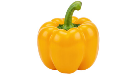 Isolated yellow bell pepper, a healthy food used in cooking and cuisine nutrition freshness