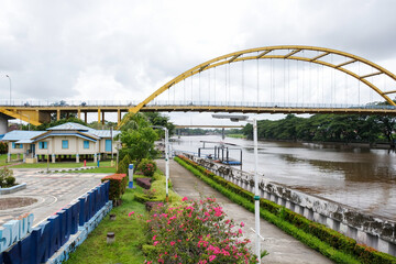 Park along the Siak River near Tuan Kadi's House
