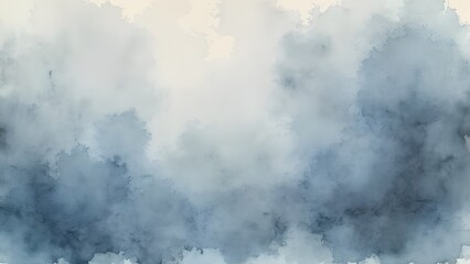 Obraz premium Abstract Watercolor Background Blue Gray Cloudscape Texture
