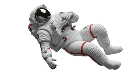 Isolated Astronaut in Space Suit Floating, Adventure and Exploration concept art style