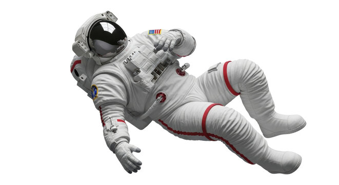 Isolated Astronaut in Space Suit Floating, Adventure and Exploration concept art style