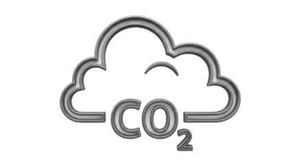 Isolated carbon dioxide cloud, emissions source, global warming threat, clean energy need