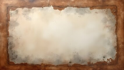 Abstract Beige Brown Grunge Texture Background Frame