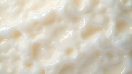 Creamy White Texture Background, Close Up of Smooth Whipped Cream,  Abstract Food Photography