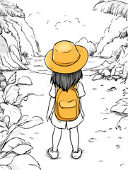 Aus der Serie: Malbuchseiten, Ferien, Urlaub