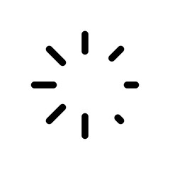 Loading waiting black line vector icon