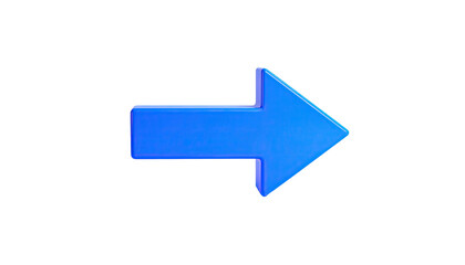 A vibrant, glossy blue arrow pointing to the right against a stark black backdrop