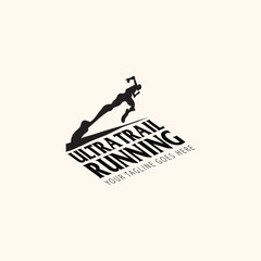 ultra trail run illustration background vector image