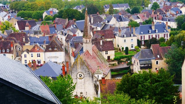 Chapelle catholique Saint-Beno&icirc;t &agrave; Argenton-sur-Creuse dans l&rsquo;Indre. En r&eacute;gion Centre Val de Loire France Europe