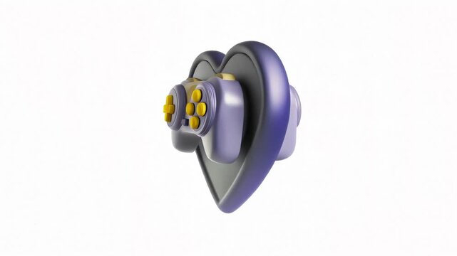 A heart shaped design featuring a game controller, symbolizing love for gaming.