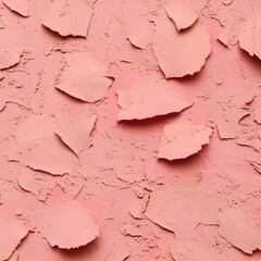 Abstract Pink Textured Wall Background with Leaf Shapes