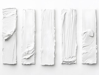 Abstract White Paint Texture Strokes,  Modern Minimalist Art Background