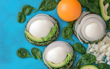 Delicious Spinach & Avocado Egg Bites with Onion Rings