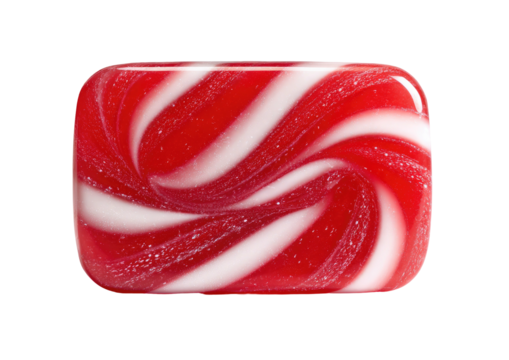Swirled candy, red and white